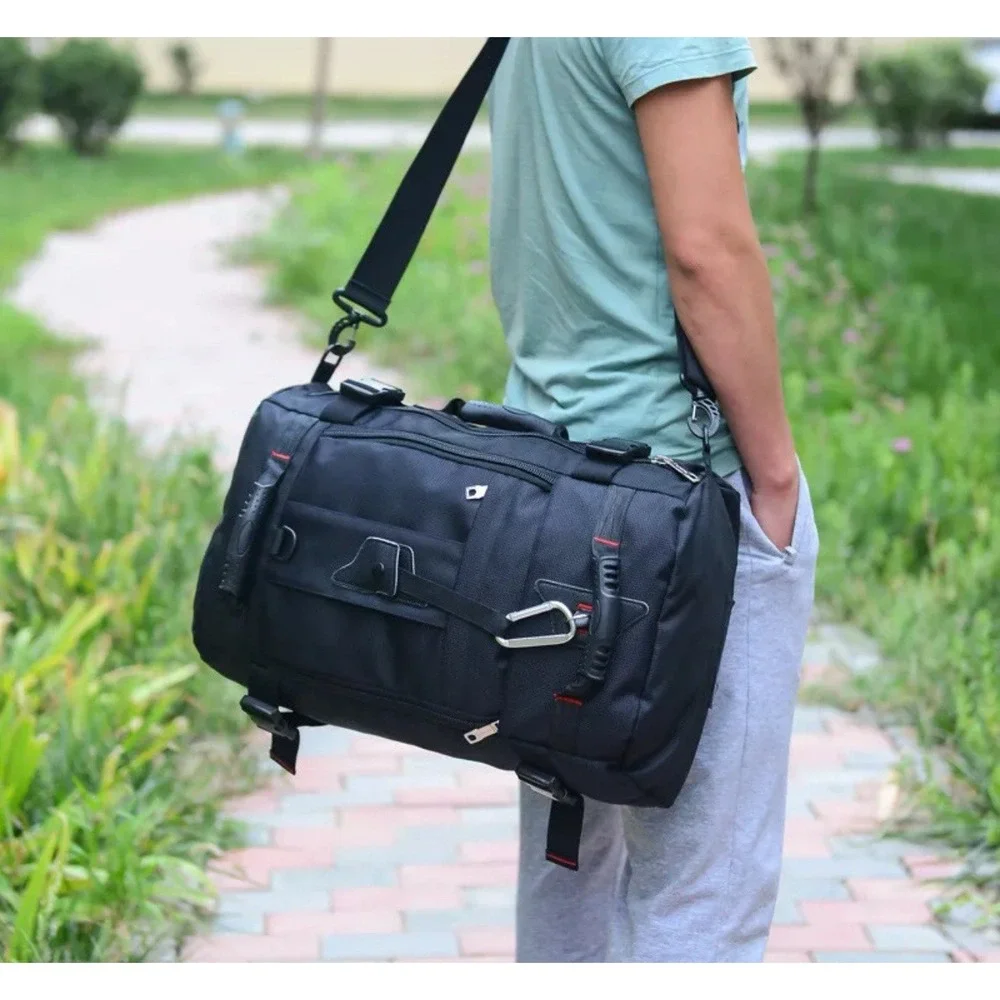 Whitzman Travel ‎ Carry On Backpack Durable Duffle-Large Black Waterproof